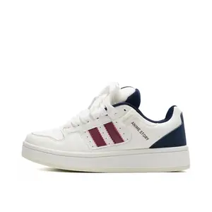 BURCOME Скользоустойчивые износостойкие дышащие лоу-топ скейтбордские кроссовки унисекс бело-синие, цвет White Blue