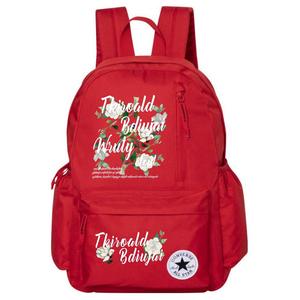 Converse Средний унисекс красный рюкзак из полиэстера, Floral Letter