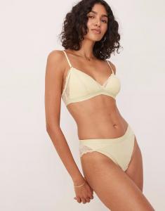 Трусики-танга Modern Lace нежно-желтого цвета Calvin Klein