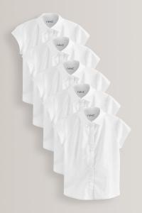 Комплект из 5 школьных рубашек с короткими рукавами Next, белый