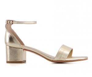 Женские золотые босоножки на каблуке с ремешком на щиколотке Andrea, золотой