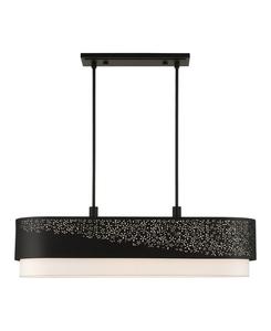 Линейная люстра Noria с 6 плафонами Livex, черный