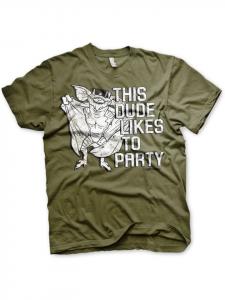 Футболка Этот парень любит вечеринки зеленого цвета Gremlins