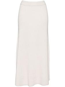 ZIMMERMANN юбка в рубчик со вставками, нейтральный цвет