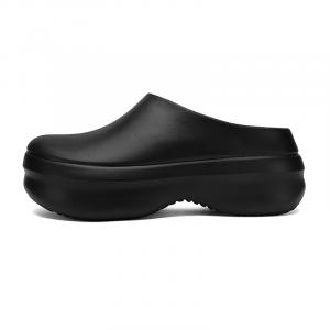 Детские шлепанцы для улицы из материала EVA, износостойкие, дышащие, легкие, с амортизацией Kung Fu partners, черный