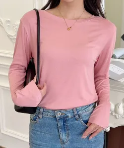 Простая однотонная футболка с длинным рукавом Aimoha - Select -, цвет Pink