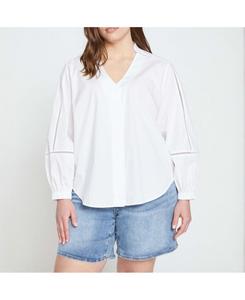 Блузка из поплина Saint-Honore больших размеров Universal Standard, White