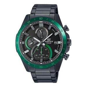 Часы CASIO Waterproof EDIFICE Mens BlackGreen Analog, зеленый