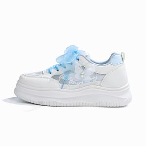 RENBEN Легкие и дышащие низкие кроссовки для скейтбординга женские, белые, синие