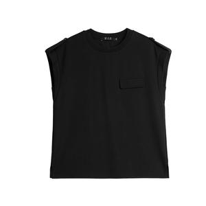 ELLE Футболка женская Black Crew Neck тонкая
