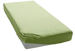 Элегантные приталенные простыни "Мако-Джерси", высокое качество с содержанием эластана Elegante 180-200х200-220 см, 1 шт., цвет schilf