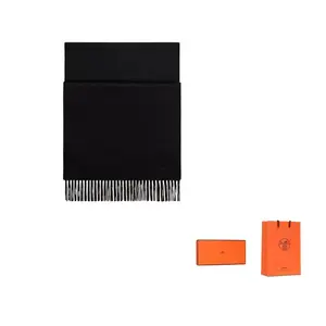 HERMES Вязаный шарф мужской, Black