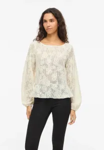 Топ с длинными рукавами и вырезом-лодочкой virocana Vila, Birch