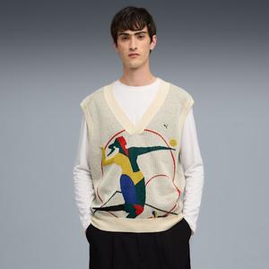 Мужской жилет Knitwear Puma, белый