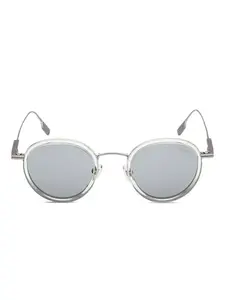 Солнцезащитные очки в круглой оправе Zegna, желтый