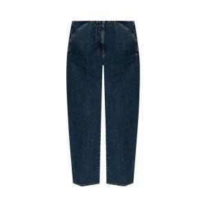 Джинсы Givenchy 4G Embroidered Straight-Leg Jeans, Medium Blue