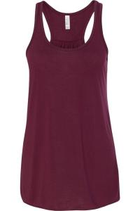 Женская струящаяся майка-борцовка BELLA + CANVAS, бордовый