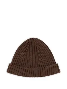 Вязаная шапка Oria в рубчик Carrer, коричневый