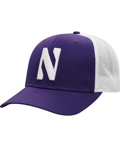 Мужская фиолетово-белая кепка Northwestern Wildcats Trucker Snapback Top of the World