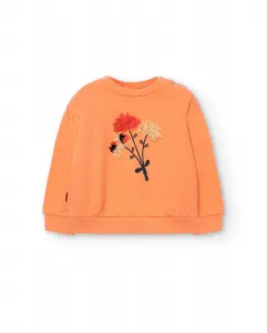 Широкая детская толстовка с рисунком спереди Boboli, оранжевый