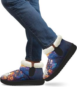 Женские мини-сапоги на платформе, зимние ботинки до щиколотки с уютной меховой стелькой, легкая подошва с антискользящим эффектом Chririnla, Castle Ghost