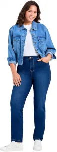 Женские джинсы Avenue Plus Size Petite Butter Denim Straight Leg