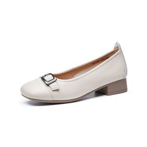 Туфли на высоком каблуке 4 см женские AOKANG, Ecru