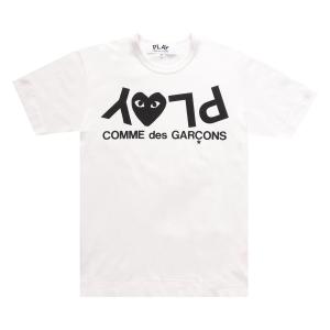Футболка с перевернутым логотипом Comme des Garçons PLAY, цвет Белый