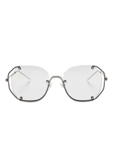 Солнцезащитные очки в геометрической оправе EMPORIO ARMANI, серый