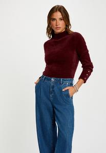 Джемпер Morgan LONG-SLEEVE FUZZY SWEATER, Prune/Bordeaux