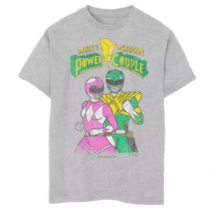 Розовая и зеленая футболка с рисунком Power Rangers Mighty Morphin Power для мальчиков 8–20 лет Licensed Character
