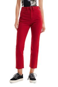 Джинсы Desigual укороченные, бордовый