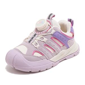 Нескользящие, легкие, амортизирующие, теплые, низкие, детские кроссовки для повседневной носки ABC KIDS, бежевый/розовый/фиолетовый