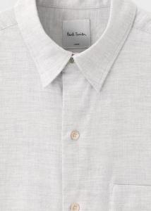 Укороченная фланелевая рубашка с логотипом Paul Smith, цвет Light Gray