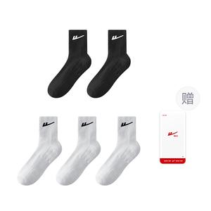 Мужские носки до середины икры 5 пар WARRIOR, черно-белый