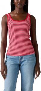 Женская майка Levi's Essential Rib, (New) Saddle Stripe True Red