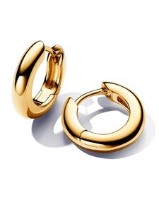 Pandora Серьги-кольца с шарнирным креплением для женщин, золотистого цвета, 16 мм