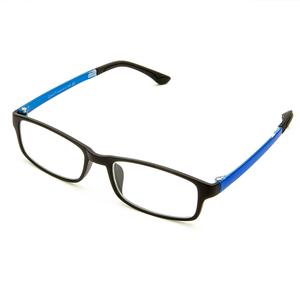 CYXUS Квадратные очки в оправе TR90 из нержавеющей стали унисекс, Black frame + outer blue leg T61