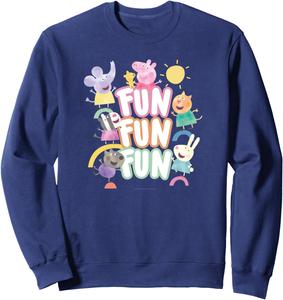 Толстовка с изображением Свинки Пеппы и ее друзей на детской площадке, синяя Peppa Pig