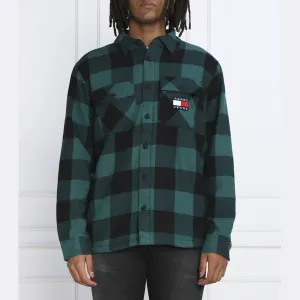 Утепленная рубашка оверсайз Tommy Hilfiger, зеленый