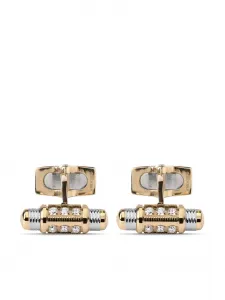 Запонки Lumen из желтого и белого золота с бриллиантами Officina Bernardi, золотой