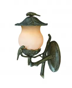 Настенный светильник-фонарь с изображением птицы - вневременной дизайн для веранды и дорожек Slickblue, черный/золотой