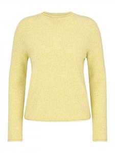 Вязаный свитер с воротником-стойкой в приглушенном салатовом цвете CARTOON