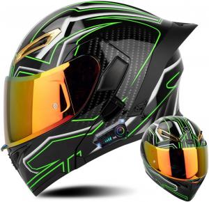 Шлем спортивный Esrada Qk98087 Bluetooth, черный / зеленый