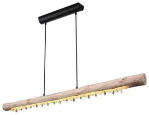 Подвесной светильник Globo, 120x7x150 см, прозрачный/натуральный/черный