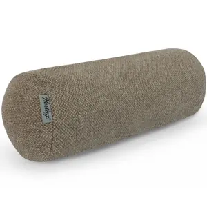 Подушка-валик Herlag LUXE 65x20 см - универсальная подушка для шеи, подушка для сна на боку и декоративная подушка, серо-коричневый Kettler