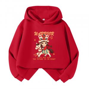 Детский худи WARRIOR, cherry красный/h riding girl