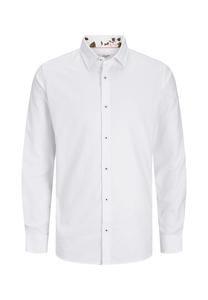 Рубашка Nordic Flores с длинными рукавами и воротником Kent Jack & Jones, белый