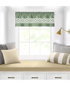 Занавеска на окно с вышивкой Pacifico Rod Pocket Kate Aurora, зеленый