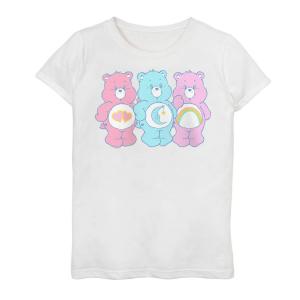 Футболка Care Bears для девочек 7–16 лет с изображением медведя Cheer Bear перед сном Bear Love A Lot Bear Licensed Character